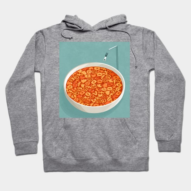 Social Media Soup Hoodie by John Holcroft